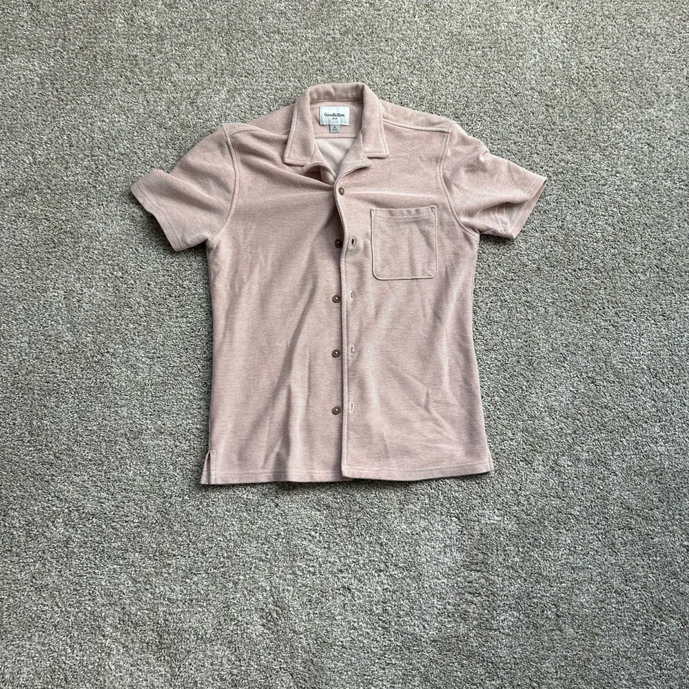 Light Pink GoodFellow Co. Button-Up Polo Shirt